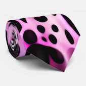 Cravate Motif Isométrique vertical Leopard rose 3D (Roulé)