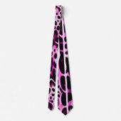 Cravate Motif Isométrique vertical Leopard rose 3D (Dos)