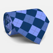 Cravate Motif Jacquard bleu clair et foncé (Roulé)