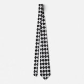 Cravate Motif Jacquard noir et blanc (Dos)
