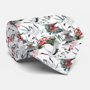 Cravate motif japonais cool carrelé