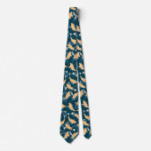 Cravate Motif jaune et bleu - Koi Fish (Devant)