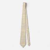 Cravate Motif Jaune Gris Blanc Chevron Zig Zag Hommes (Devant)