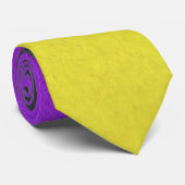Cravate motif jaune violet (Roulé)