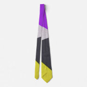 Cravate motif jaune violet (Dos)