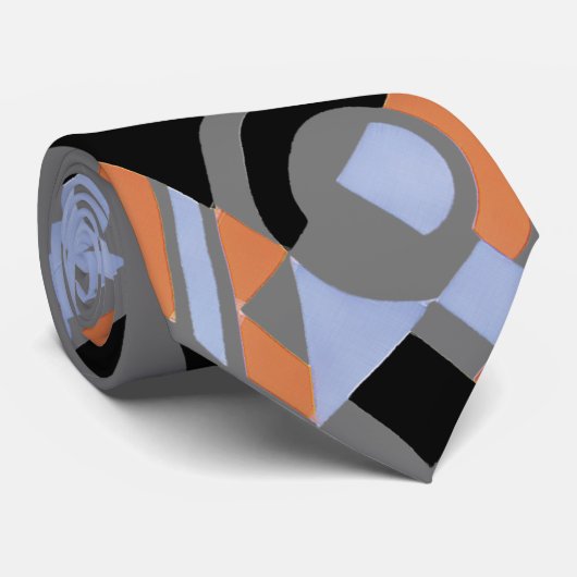 Cravate Motif Jazz Art Déco (Roulé)