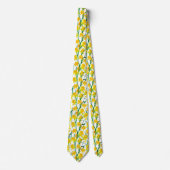 Cravate Motif jonquille jaune (Devant)