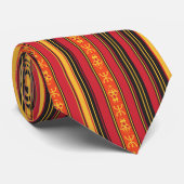 CRAVATE MOTIF KABYLE AMAZIGH SYMBOLE DE BERBERBERB STROPDAS (Opgerold)