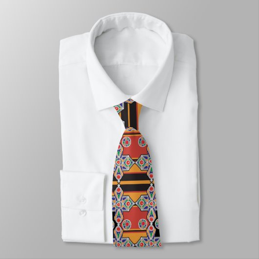 CRAVATE MOTIF KABYLE AMAZIGH SYMBOLE DES BERBERES (Attaché)