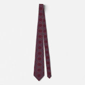 Cravate Motif kaléidoscope rose turquoise violet orange (Devant)