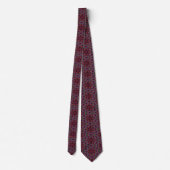 Cravate Motif kaléidoscope rose turquoise violet orange (Dos)