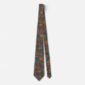 Cravate Motif Kente en 8-bit, (Devant)