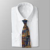 Cravate Motif Kente en 8-bit, (Attaché)
