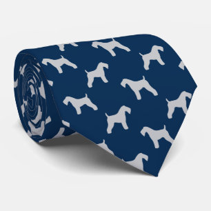 Cravate Motif Kerry Blue Terrier Chien Silhouettes