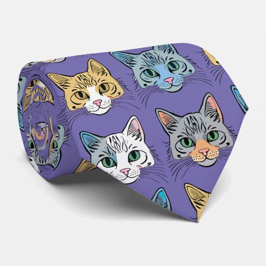 Cravate Motif Kitten (Roulé)