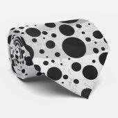 Cravate Motif Kohl Black Polka (Roulé)