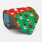 Cravate Motif laid de Noël (Roulé)