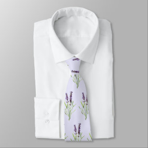 Cravate motif Lavender vintage - en lavande