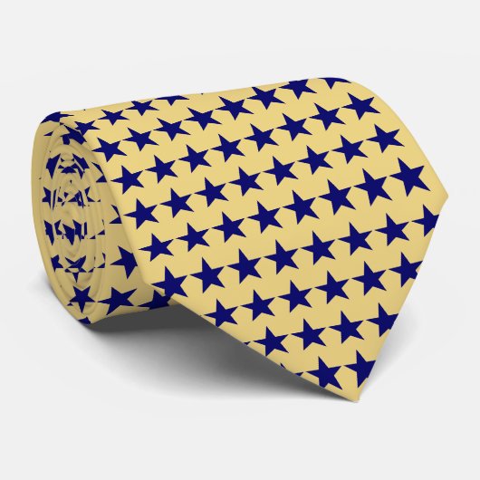 Cravate Motif Lemon et Azure Stars (Roulé)