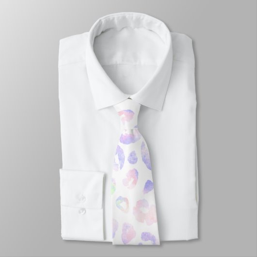 Cravate Motif léopard blanc (Attaché)