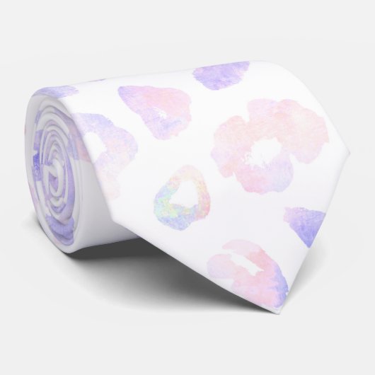 Cravate Motif léopard blanc (Roulé)