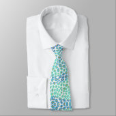 Cravate Motif léopard bleu or (Attaché)