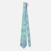 Cravate Motif léopard bleu or (Devant)