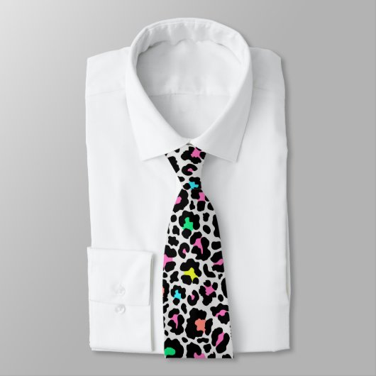 Cravate Motif léopard coloré (Attaché)