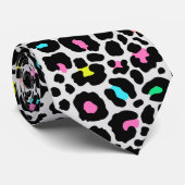 Cravate Motif léopard coloré (Roulé)