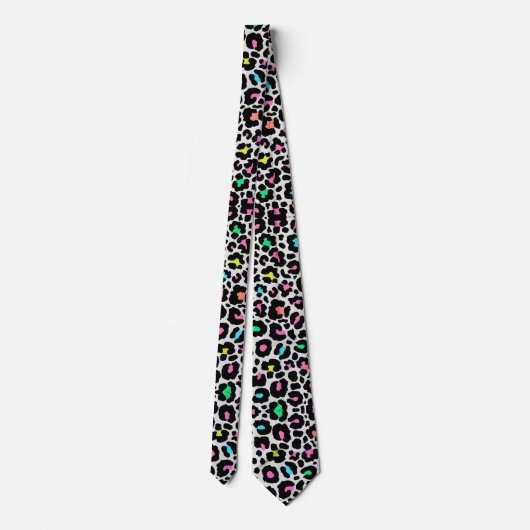 Cravate Motif léopard coloré (Dos)