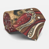 Cravate Motif Leopard et Paisley (Roulé)