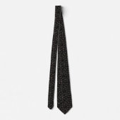 Cravate Motif Léopard Noir Minimal (Dos)