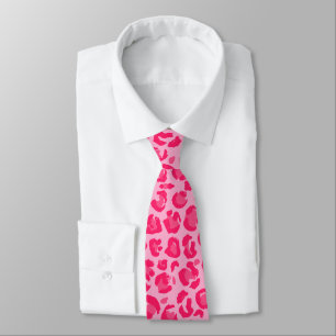 Cravate Motif léopard rose