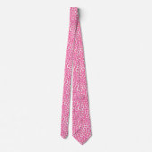 Cravate Motif léopard rose chaud (Dos)