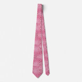 Cravate Motif léopard rose pailleté de luxe (Devant)