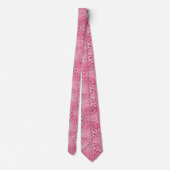 Cravate Motif léopard rose pailleté de luxe (Dos)