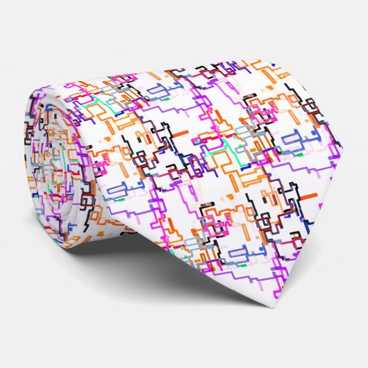 Cravate Motif linéaire aléatoire (Roulé)
