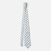 Cravate Motif Lion - Vert Moussu sur Blanc (Dos)