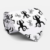 Cravate Motif Lizard Silhouette (Roulé)