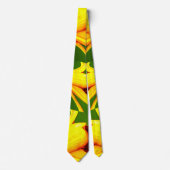 Cravate Motif Lys jaunes (Devant)