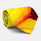 Cravate Motif Lys jaunes (Roulé)