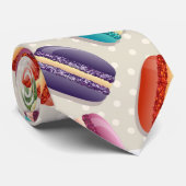 Cravate Motif Macaron français mignon (Roulé)