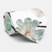 Cravate Motif Magnolia (Roulé)