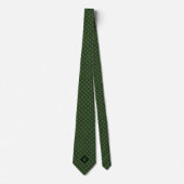 Cravate Motif Mandala Vert (Devant)
