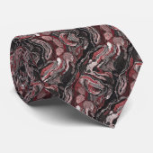 Cravate Motif marbré abstrait gothique (Roulé)