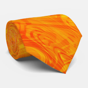 Cravate Motif Marbré Orange