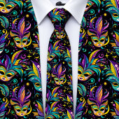 Cravate Motif Mardi Gras Masques