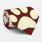 Cravate Motif marron de patte (Roulé)