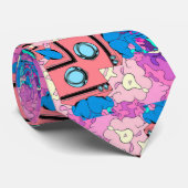 Cravate Motif méga de satin de souteneur de rockabilly (Roulé)