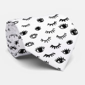 Cravate Motif mignon de cil de griffonnage (Roulé)